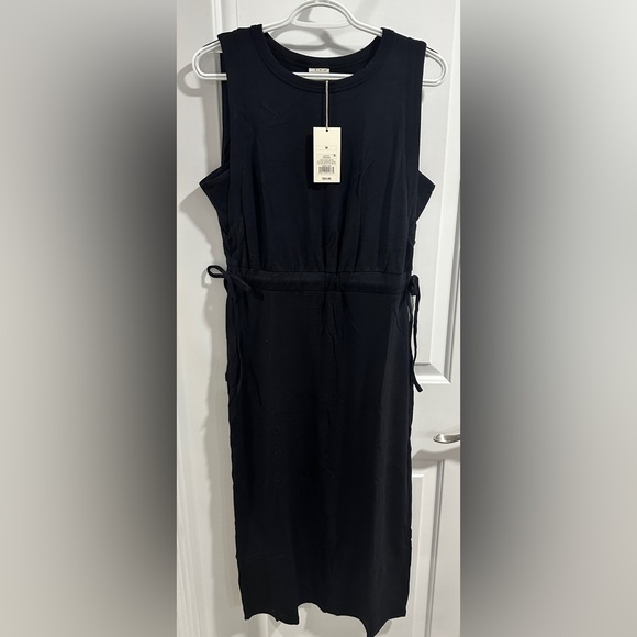 a new day Dresses & Skirts - NWT A New Day Sleeveless Black Ruched Tie Waist Dress.